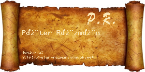 Péter Rézmán névjegykártya